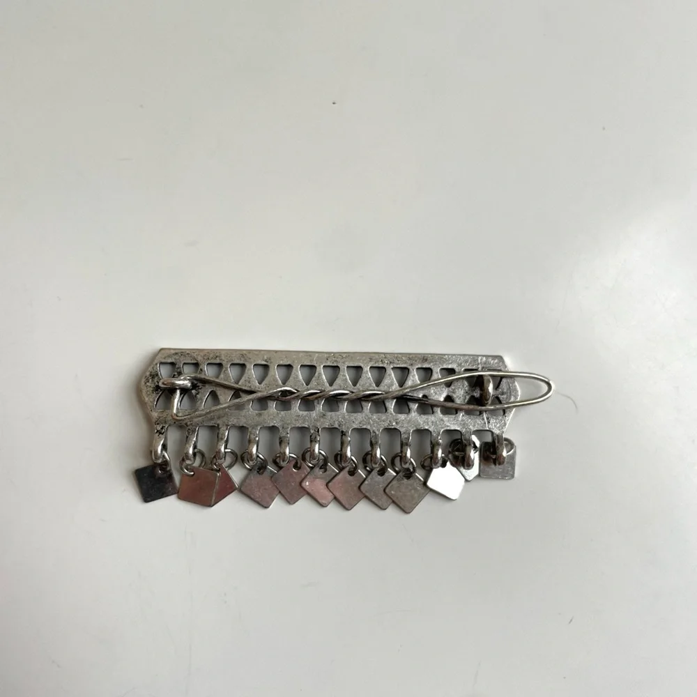 Free People NWOT Silver Tribal Dangle Charm Hair Clip